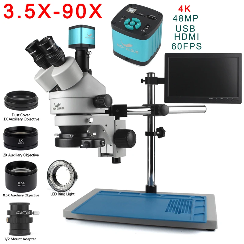 48MP 4K 1080P HDMI USB Video Camera Simul-Focal 3.5X-90X Continuous Zoom Stereo Trinocular Microscope CTV Adapter Barlow Lens
48MP 4K 1080P HDMI USB Video Camera Simul-Focal 3.5X-90X Continuous Zoom Stereo Trinocular Microscope CTV Adapter Barlow Lens