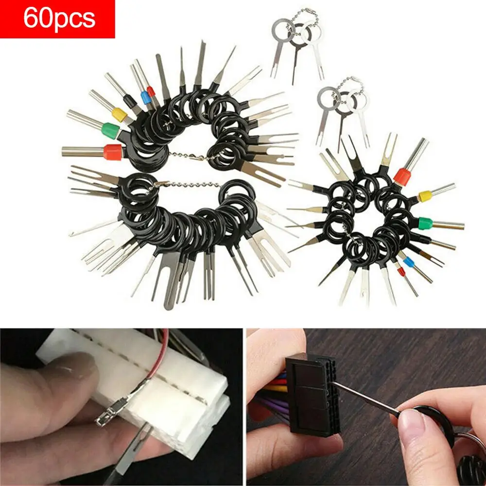 60PCS Car Terminal Removal Tool Wire Plug Connector Extractor Puller Release Pin Extractor Kit For Car Plug Repair Tools
60PCS Car Terminal Removal Tool Wire Plug Connector Extractor Puller Release Pin Extractor Kit For Car Plug Repair Tools
