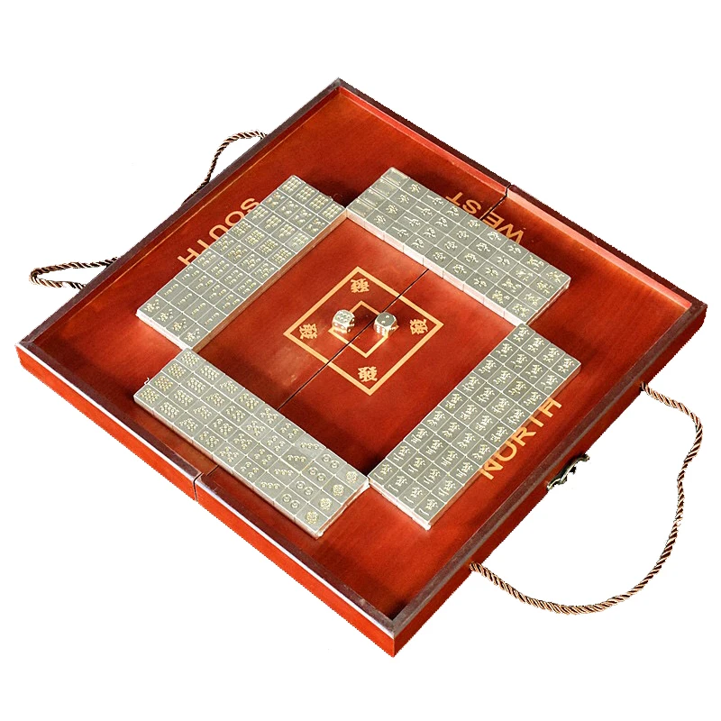 Copper Mahjong Set 4.3KG With Table Mini Mahjongs Kit 20*13*10mm Brass 144PCS Mah-jong With 2 Dices
Copper Mahjong Set 4.3KG With Table Mini Mahjongs Kit 20*13*10mm Brass 144PCS Mah-jong With 2 Dices