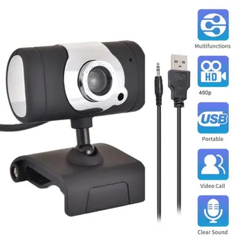 480P USB 2.0 Webcam Web camera for Laptop Clip-on Webcam with Microphone for Desktop for Computer PC
480P USB 2.0 Webcam Web camera for Laptop Clip-on Webcam with Microphone for Desktop for Computer PC