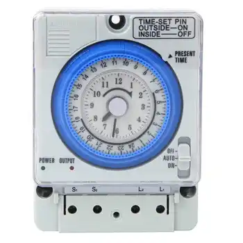 Timer Switch Mechanical Timer 15 Minutes 24 Hours Time Switch Relay AC220V 10A Non Power Failure TB388
Timer Switch Mechanical Timer 15 Minutes 24 Hours Time Switch Relay AC220V 10A Non Power Failure TB388