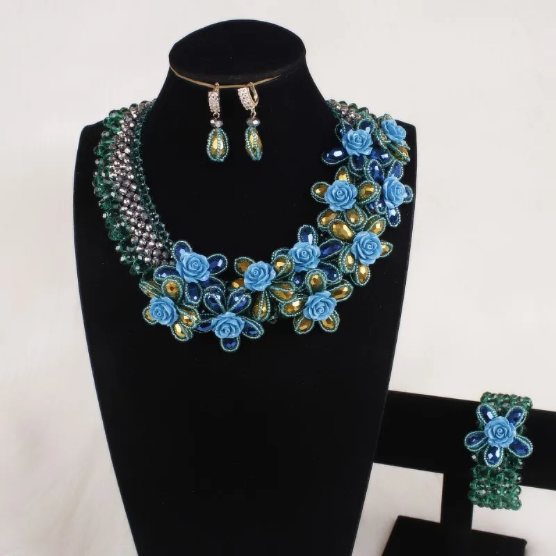 4UJewelry Jewellery Set For Wedding Colorful Flowers African Beads Necklace Choker Necklace & Bracelet Earrings Set 2023 Fashion
4UJewelry Jewellery Set For Wedding Colorful Flowers African Beads Necklace Choker Necklace & Bracelet Earrings Set 2023 Fashion