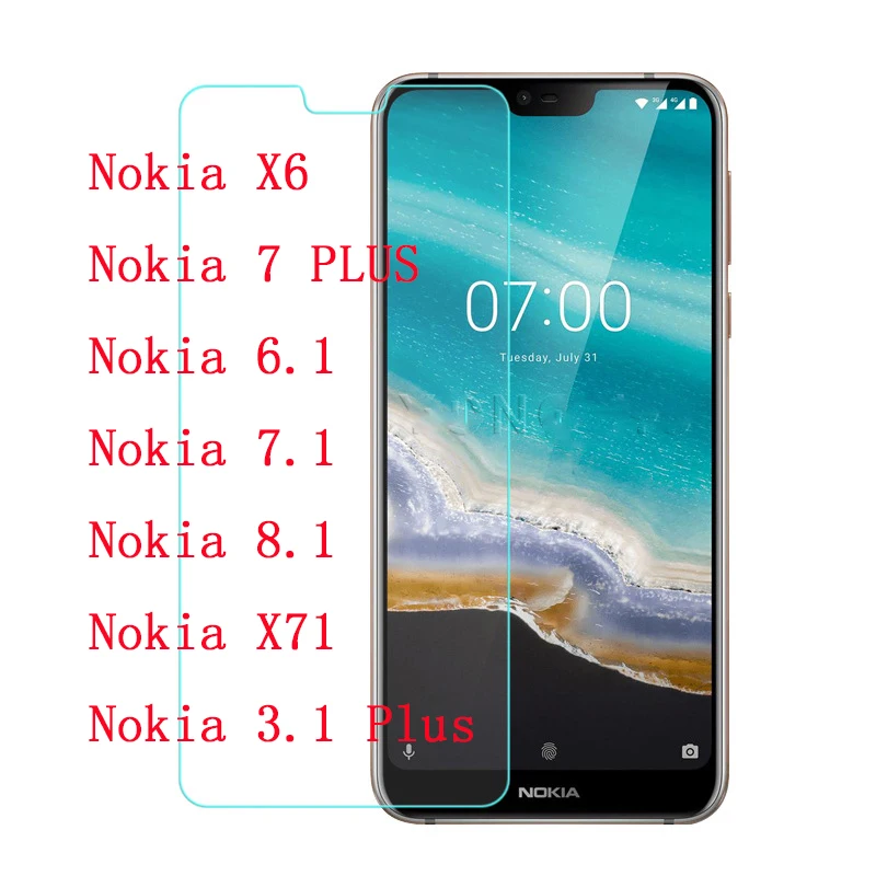 Smartphone 9H Tempered Glass for Nokia 7 3.1 Plus GLASS Protective Film Screen Protector phone for Nokia X6 6.1 7.1 8.1 X71
Smartphone 9H Tempered Glass for Nokia 7 3.1 Plus GLASS Protective Film Screen Protector phone for Nokia X6 6.1 7.1 8.1 X71