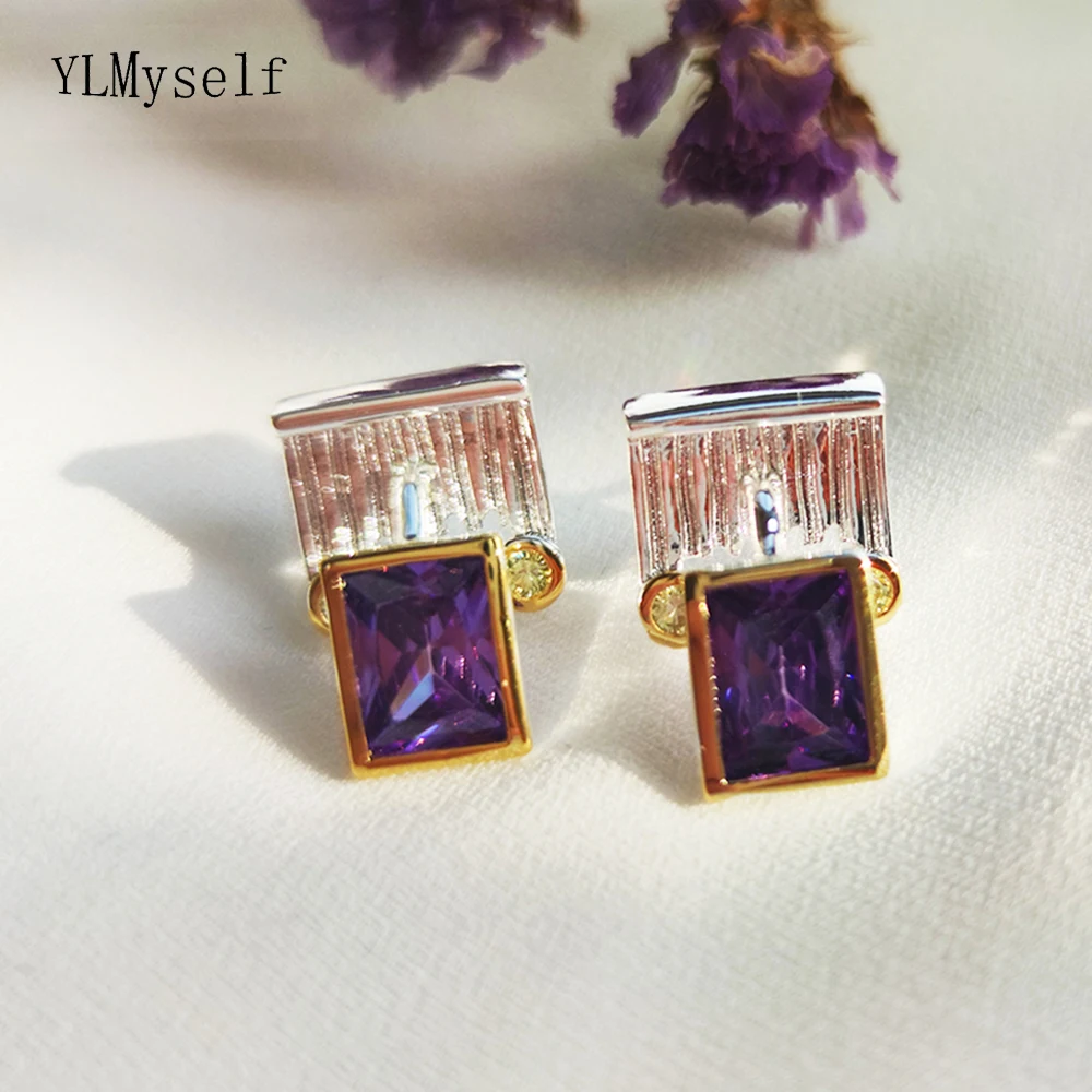 Charming Rectangle Purple Earrings Siver Color Jewellery OL Design Jewelry New 2020 earring for Women
Charming Rectangle Purple Earrings Siver Color Jewellery OL Design Jewelry New 2020 earring for Women