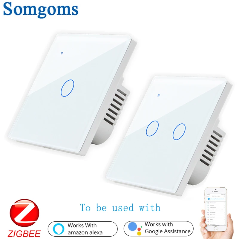 Wifi Smart Touch Switch Remote Control 1/2/3/4 Gang 1/2 Way Zigbee Wireless Wall Light Switch EU/UK/US Standard Smart Home
Wifi Smart Touch Switch Remote Control 1/2/3/4 Gang 1/2 Way Zigbee Wireless Wall Light Switch EU/UK/US Standard Smart Home
