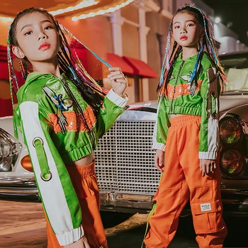 Girls' Jazz Dance Costume Long Sleeve Sequin Coat Orange Hip Hop Pants Children's Autumn Hip Hop Clothes Suit Street Wear BL2763
Girls' Jazz Dance Costume Long Sleeve Sequin Coat Orange Hip Hop Pants Children's Autumn Hip Hop Clothes Suit Street Wear BL2763