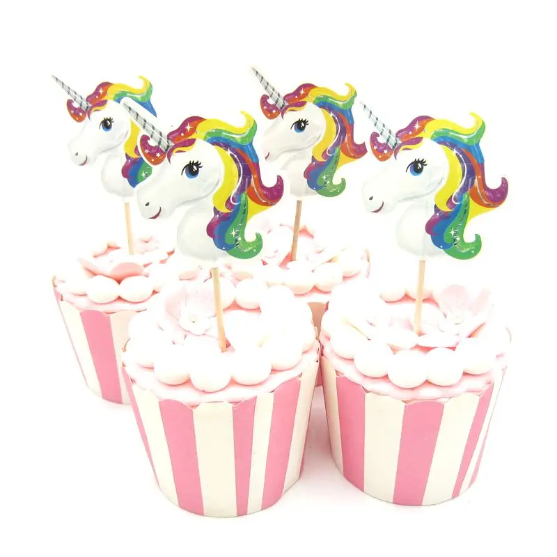 24Pcs/lot Unicorn Horse Cupcake Topper pick Wedding Decoration Baby Shower Birthday Party Supplies Cake Baking Party Decoration
24Pcs/lot Unicorn Horse Cupcake Topper pick Wedding Decoration Baby Shower Birthday Party Supplies Cake Baking Party Decoration