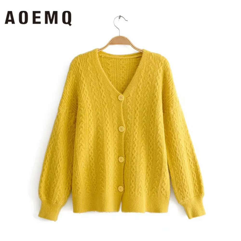 AOEMQ Fashion Sweaters Cardigan Twist Print Solid Candy Color Winter Sweaters Picnic Party Office Lady Wear Women's Clothing
AOEMQ Fashion Sweaters Cardigan Twist Print Solid Candy Color Winter Sweaters Picnic Party Office Lady Wear Women's Clothing