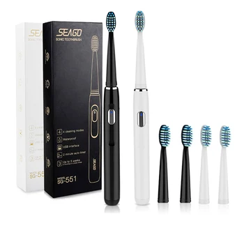 Seago Sonic Electric Toothbrush Recharge Replace Brush Head 4mode Onekey Operate Sonic Vibrate Waterproof Whitening Teeth Brush 
Seago Sonic Electric Toothbrush Recharge Replace Brush Head 4mode Onekey Operate Sonic Vibrate Waterproof Whitening Teeth Brush