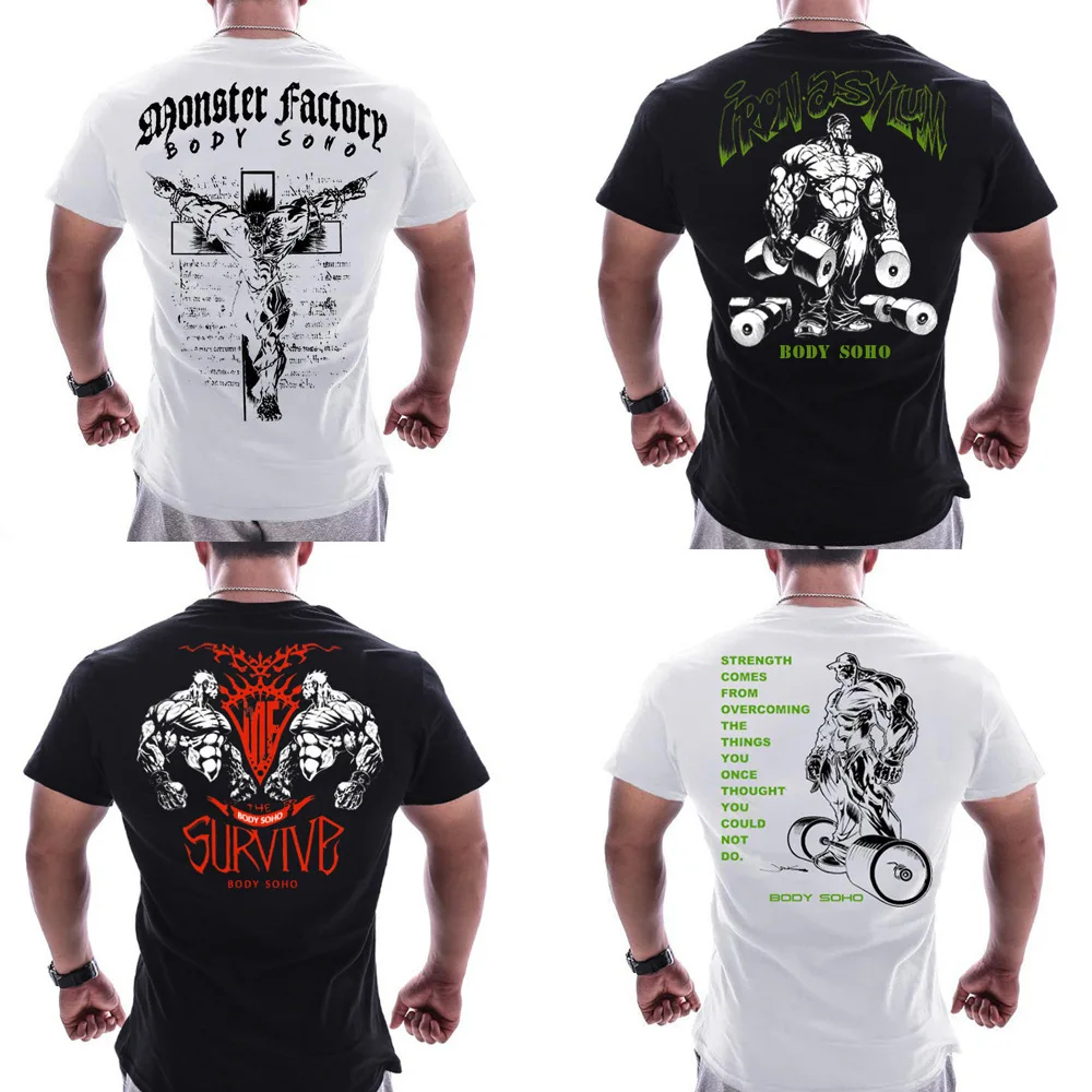 GYM Muscle Men's Fitness Exercise New Leisure Large-Size Short-Sleeved Jogging Speed Dry Perspiration Black-And-White T-Shirt
GYM Muscle Men's Fitness Exercise New Leisure Large-Size Short-Sleeved Jogging Speed Dry Perspiration Black-And-White T-Shirt