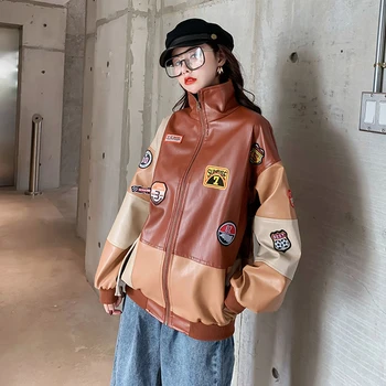Spring Pu Leather jacket women Coat New Motorcycle Jacket autumn Women's loose Pu jacket Female hip-hop 2020 New Fashion PY146
Spring Pu Leather jacket women Coat New Motorcycle Jacket autumn Women's loose Pu jacket Female hip-hop 2020 New Fashion PY146