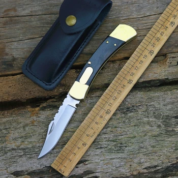 B110 folding knife 440C blade brass + log handle outdoor hunting camping survival multi-purpose pocket fruit knife EDC tool
B110 folding knife 440C blade brass + log handle outdoor hunting camping survival multi-purpose pocket fruit knife EDC tool