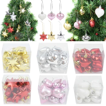 12pcs Christmas Ball Christmas Tree Hanging Decor Star Heart Shape Colorful Ball Pendant Bauble For New Year Xmas Party Ornament
12pcs Christmas Ball Christmas Tree Hanging Decor Star Heart Shape Colorful Ball Pendant Bauble For New Year Xmas Party Ornament