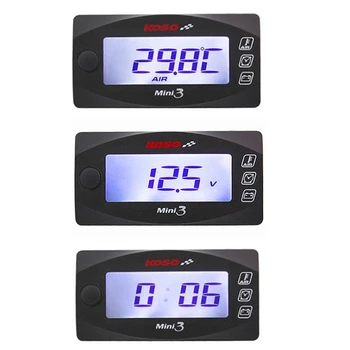 For KOSO Universal Motorcycle Multi-Function Mini 3 Digital Water Temperature Thermometer Time Voltmeter Water Meter Gauge
For KOSO Universal Motorcycle Multi-Function Mini 3 Digital Water Temperature Thermometer Time Voltmeter Water Meter Gauge