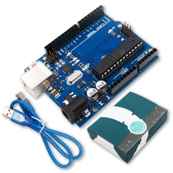 For UNO R3 MEGA328P ATMEGA16U2 Development Board With USB Cable for Arduino Starter Kit with Retail Box
For UNO R3 MEGA328P ATMEGA16U2 Development Board With USB Cable for Arduino Starter Kit with Retail Box