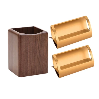 2x Business Card Holder for Desk, Metal Aluminum Desktop Business & 1x Multi-Function Square Walnut Wood Pen Holder
2x Business Card Holder for Desk, Metal Aluminum Desktop Business & 1x Multi-Function Square Walnut Wood Pen Holder