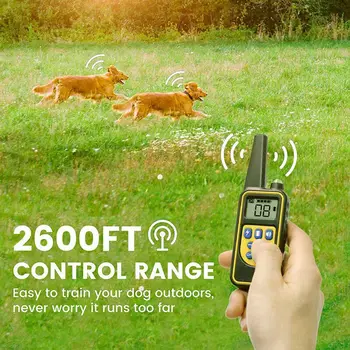 Electric Dog Training Collar Waterproof Rechargeable Pet Dog Collar Bark-Stop Electric Dog Training Collar 800M Remote Control 
Electric Dog Training Collar Waterproof Rechargeable Pet Dog Collar Bark-Stop Electric Dog Training Collar 800M Remote Control