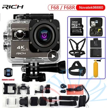 

Ultra HD Action Camera F68 F68R 4K 24FPS Novatek 96660 For SONY IMX078 LENS Remote Wifi Waterproof 30m Extreme Sports Camera
