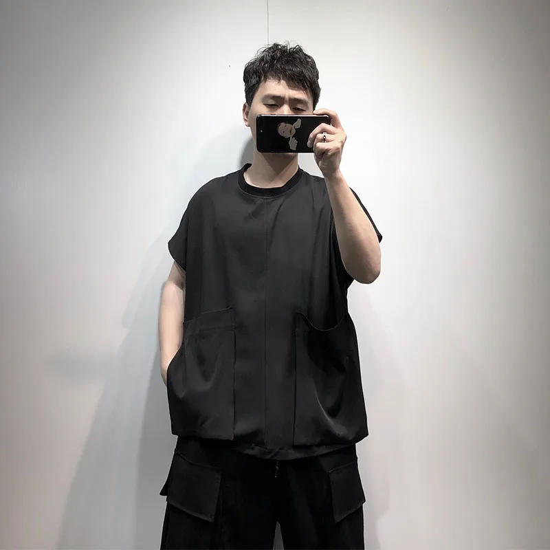 Raglan Sleeve t-Shirt Men's Summer Big Money Fashion Black Loose Large Pocket Design Fashion Simple Thin T-Shirt
Raglan Sleeve t-Shirt Men's Summer Big Money Fashion Black Loose Large Pocket Design Fashion Simple Thin T-Shirt