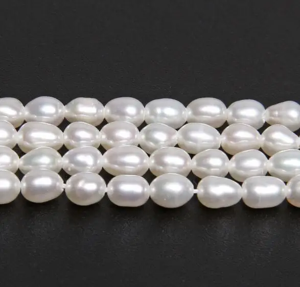 

New Arrival Favorite Pearl Jewelry High Quality 3-4mm 100% Natural Loose Beads Rice Freshwater Pearls DIY Making Necklace Bracel