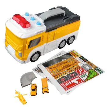 Children Simulation Fire Truck Sound and Light Deformation Car Track/Parking Fire for Kids Fire Truck,Yellow+White
Children Simulation Fire Truck Sound and Light Deformation Car Track/Parking Fire for Kids Fire Truck,Yellow+White