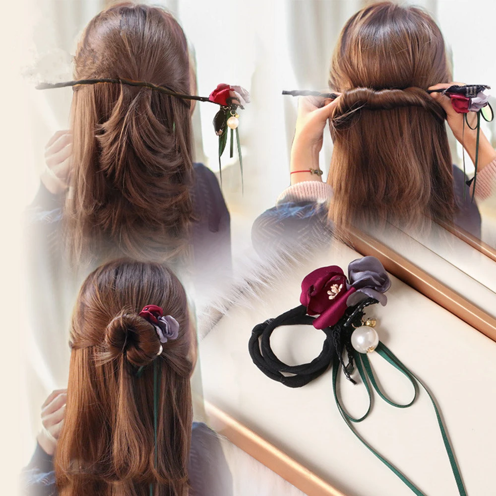 1PC Women Flower Donuts Twist Headband Magic Bun Maker Girls DIY Hairstyle Tool Sweet Girls Floral Hair Accessories Hairband 
1PC Women Flower Donuts Twist Headband Magic Bun Maker Girls DIY Hairstyle Tool Sweet Girls Floral Hair Accessories Hairband