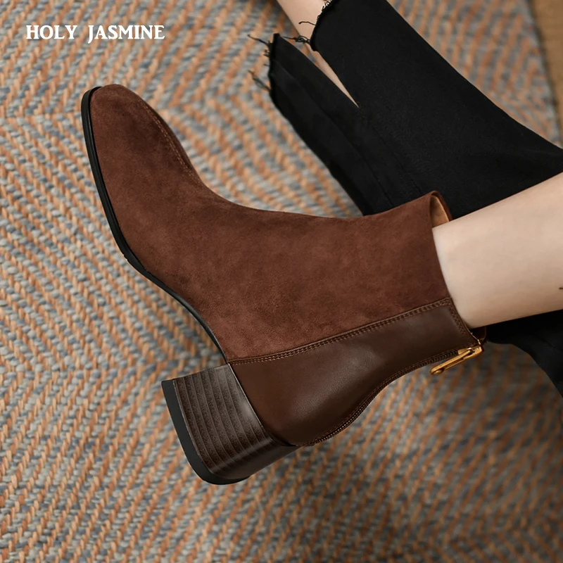 2022 New Brand Genuine Leather Boots Retro High Heels Ankle Boots Women Shoes Back Zipper Sheep Suede Handmade Shoes Boots Women
2022 New Brand Genuine Leather Boots Retro High Heels Ankle Boots Women Shoes Back Zipper Sheep Suede Handmade Shoes Boots Women