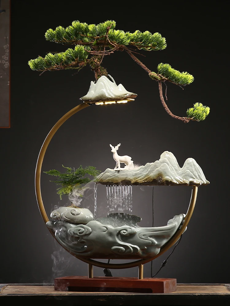 Creative Chinese Circular Ceramic Water Purifier Fountain Fortune Living Room Desktop Fortune Ornaments
Creative Chinese Circular Ceramic Water Purifier Fountain Fortune Living Room Desktop Fortune Ornaments