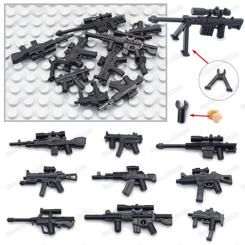 Soldier Weapons Submachine Guns Set Military Figures Building Block Assemble Army ww2 Equipment Model Child Christmas Gifts Toys
Soldier Weapons Submachine Guns Set Military Figures Building Block Assemble Army ww2 Equipment Model Child Christmas Gifts Toys