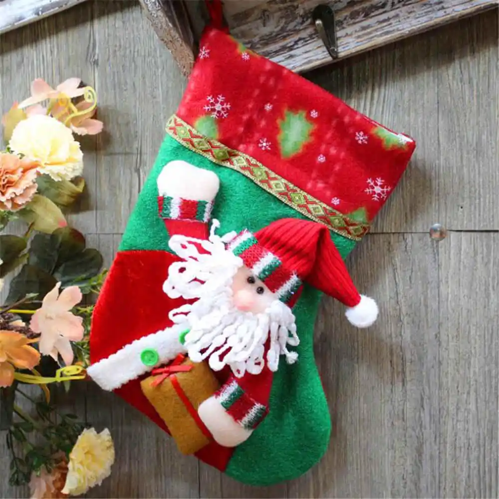 christmas sock gift bag christmas tree pendant decorative socks