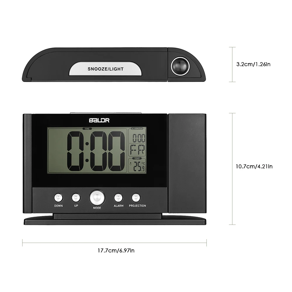 Hot Rotatable Digital Wall Projection Clock with Large Screen Display Date Time Temperature Excellent LCD Alarm Clock
Hot Rotatable Digital Wall Projection Clock with Large Screen Display Date Time Temperature Excellent LCD Alarm Clock