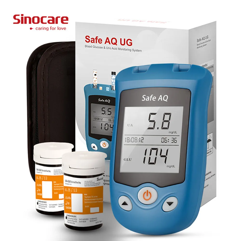 Sinocare безопасная из натуральной кожи UG поддерживающие шкалу мг/dL для измерения