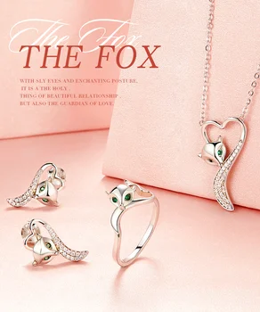 bamoer Authentic 925 Sterling Silver Jewelry Set Lovely Little Fox Ring & Earrings & Necklace Women Hypoallergenic Jewelry Set
bamoer Authentic 925 Sterling Silver Jewelry Set Lovely Little Fox Ring & Earrings & Necklace Women Hypoallergenic Jewelry Set