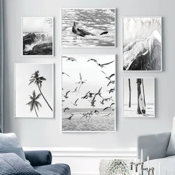 Black White Sea Beach Seagull Tree Landscape Wall Art Canvas Painting Nordic Posters And Prints Wall Pictures For Living Room 
Black White Sea Beach Seagull Tree Landscape Wall Art Canvas Painting Nordic Posters And Prints Wall Pictures For Living Room