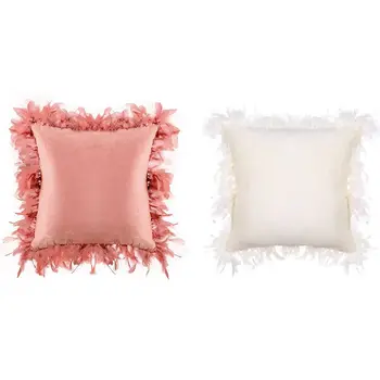 2 Pcs Throw Pillow Case Plush Furry Cushion Cover Feather Velvet Furry Pillow for Room Sofa Decor 45X45cm White & Red
2 Pcs Throw Pillow Case Plush Furry Cushion Cover Feather Velvet Furry Pillow for Room Sofa Decor 45X45cm White & Red