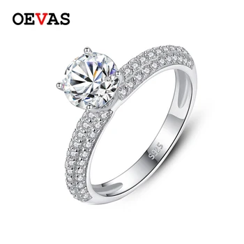 OEVAS Sparkling 1 Carat Moissanite Wedding Rings For Women Top Quality Solid 925 Sterling Silver Bridal Fine Jewelry Wholesale
OEVAS Sparkling 1 Carat Moissanite Wedding Rings For Women Top Quality Solid 925 Sterling Silver Bridal Fine Jewelry Wholesale