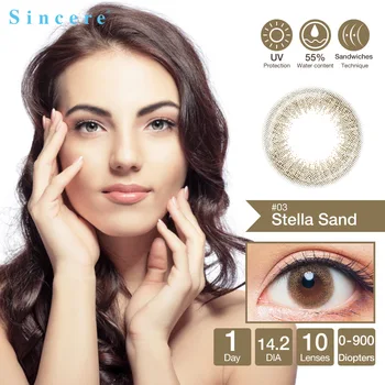 Stella Sand color contact lenses 0-900 diopter for eyes Day throw 10lenses Free shipping
Stella Sand color contact lenses 0-900 diopter for eyes Day throw 10lenses Free shipping