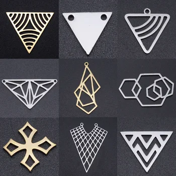 5pcs/lot Geometric DIY Charms Wholesale 100% Stainless Steel Triangle Sexangle Connectors Charm Hexangon Cross Jewelry Pendant
5pcs/lot Geometric DIY Charms Wholesale 100% Stainless Steel Triangle Sexangle Connectors Charm Hexangon Cross Jewelry Pendant