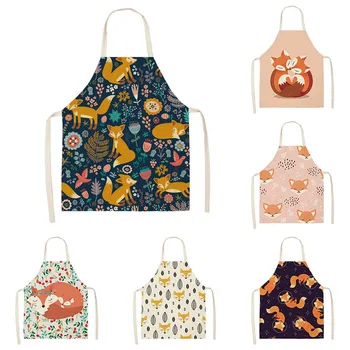 1Pcs European Style Halter Design Aprons Cotton Linen Anti-fouling Cartoon Fox Dinner Party Cooking Bib Kitchen Supplies 
1Pcs European Style Halter Design Aprons Cotton Linen Anti-fouling Cartoon Fox Dinner Party Cooking Bib Kitchen Supplies