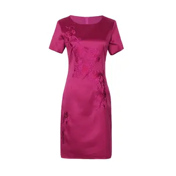 2020 New Flower Embroidery Women Sheath Dress Elegant O-Neck OL Office Ladies Dresses D1217 
2020 New Flower Embroidery Women Sheath Dress Elegant O-Neck OL Office Ladies Dresses D1217