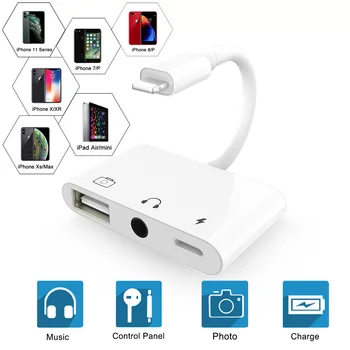 3in1 Earphone Audio Jack Lightning to 3.5mm AUX Splitter OTG USB 3.0 PD Charge Adapter for iPhone 11 XS XR Pro Max iPad mini Pro
3in1 Earphone Audio Jack Lightning to 3.5mm AUX Splitter OTG USB 3.0 PD Charge Adapter for iPhone 11 XS XR Pro Max iPad mini Pro