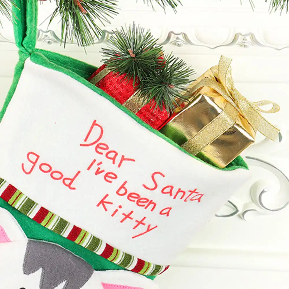 cartoon christmas stocking new year gift bag for