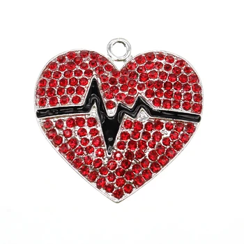 Fashion Red heart-shaped ECG For mother's day Gift For Birthday Gift For medical Love heart Pendant Charm women charm jewelry 
Fashion Red heart-shaped ECG For mother's day Gift For Birthday Gift For medical Love heart Pendant Charm women charm jewelry