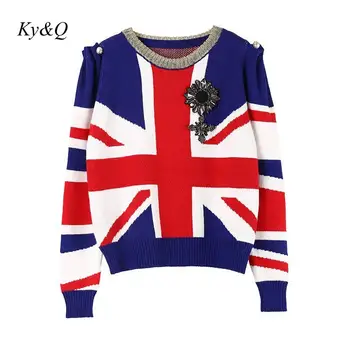 2020 Winter Brand Luxury Sweaters Women Christmas Pullover Blue National Flag Embroidery Beaded Design Jumper Fashion Clothes
2020 Winter Brand Luxury Sweaters Women Christmas Pullover Blue National Flag Embroidery Beaded Design Jumper Fashion Clothes