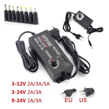 100 220V to DC 3V 12V 24V 9V 1A 2A 3A 5A AC Power Supply Adapter EU Adjustable wall Plug for LED Strip Light Driver Adaptor CCTV
100 220V to DC 3V 12V 24V 9V 1A 2A 3A 5A AC Power Supply Adapter EU Adjustable wall Plug for LED Strip Light Driver Adaptor CCTV