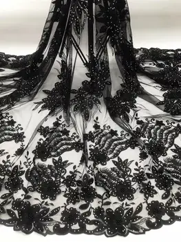 High Quality African Beaded Lace Fabric Latest Nigerian Laces Fabrics Tulle Net with Stone for Party White Black
High Quality African Beaded Lace Fabric Latest Nigerian Laces Fabrics Tulle Net with Stone for Party White Black