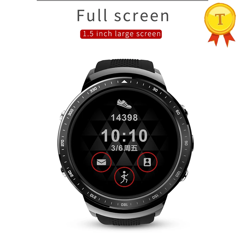 Горячая Распродажа полный большой экран 3G wifi android система Смарт часы для телефона