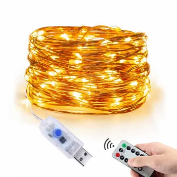 5m 10m Led String Lights Remote Control Fairy Lights USB 5V 8 Mode String Silver Wire Christmas Waterproof Lighting Decoration
5m 10m Led String Lights Remote Control Fairy Lights USB 5V 8 Mode String Silver Wire Christmas Waterproof Lighting Decoration