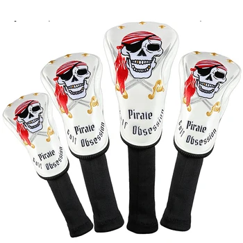 

Pirate Thick PU Leather Golf UT Cover Headcover Golf Hybrid Headcover Utility Rescue Number Tag