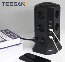 TESSAN 12-Way Power Strip (2500W / 10A) with 5 USB Ports, Multiple Socket with Switch, Black Tower Power Strip, Surge Protection
TESSAN 12-Way Power Strip (2500W / 10A) with 5 USB Ports, Multiple Socket with Switch, Black Tower Power Strip, Surge Protection